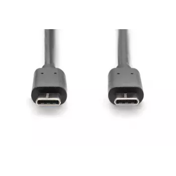 DIGITUS ASSMANN USB Typ-C Verbindungskabel, Typ C zu C M/M, 1m High-Speed Schwarz