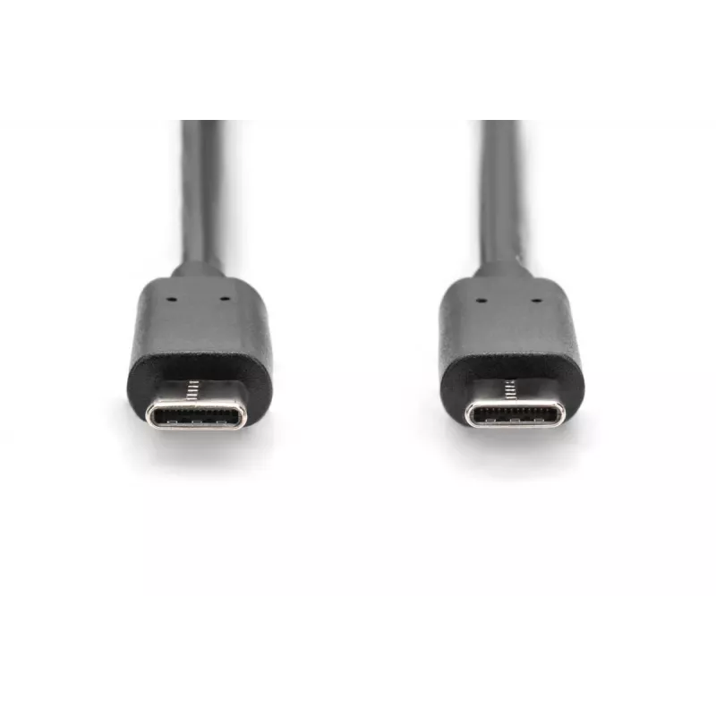 DIGITUS ASSMANN USB Typ-C Verbindungskabel, Typ C zu C M/M, 1m High-Speed Schwarz