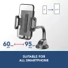 Cellularline Hug Flexi - Universaler Auto-Smartphonehalter mit Saugnapfbefestigung