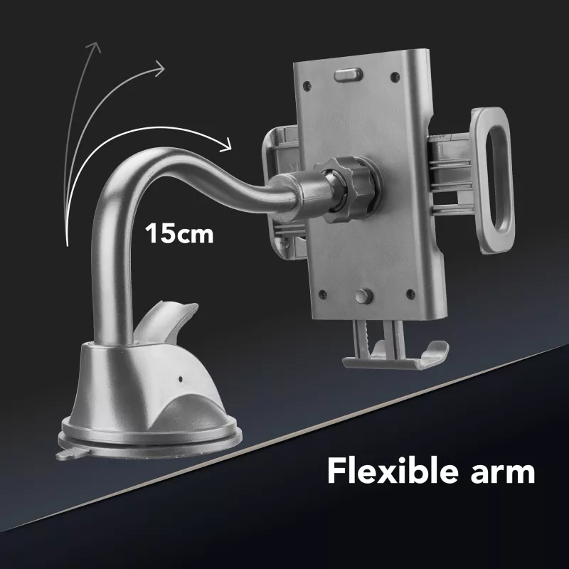 Cellularline Hug Flexi - Universaler Auto-Smartphonehalter mit Saugnapfbefestigung