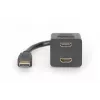 DIGITUS HDMI Y-Verteilerkabel, Typ A - 2x Typ A M/W, 20cm passiv, Full HD, gold schwarz