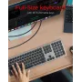 KeySonic KSK-8023BTRF (DE) Tastatur Universal Bluetooth QWERTZ Deutsch Anthrazit, Schwarz