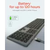KeySonic KSK-8023BTRF (DE) Tastatur Universal Bluetooth QWERTZ Deutsch Anthrazit, Schwarz