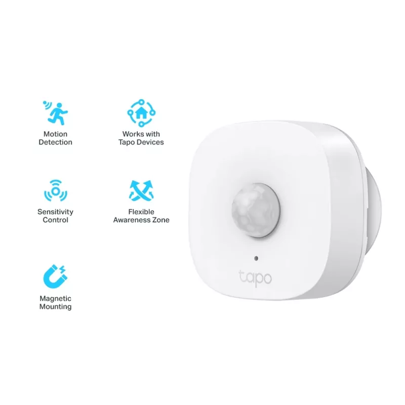 TP-Link Tapo Smart-Bewegungssensor, Decke/Wand, Innenbereich, Weiß, 120°, Kabellos, 7 m