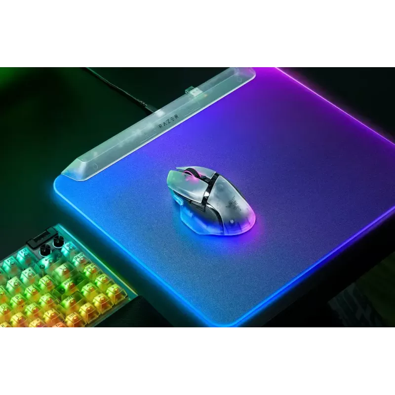 Gaming-Maus Razer Basilisk V3 Pro 35K Phantom White Edition — Gaming-Oberfläche optimiert für optische und Lasermäuse