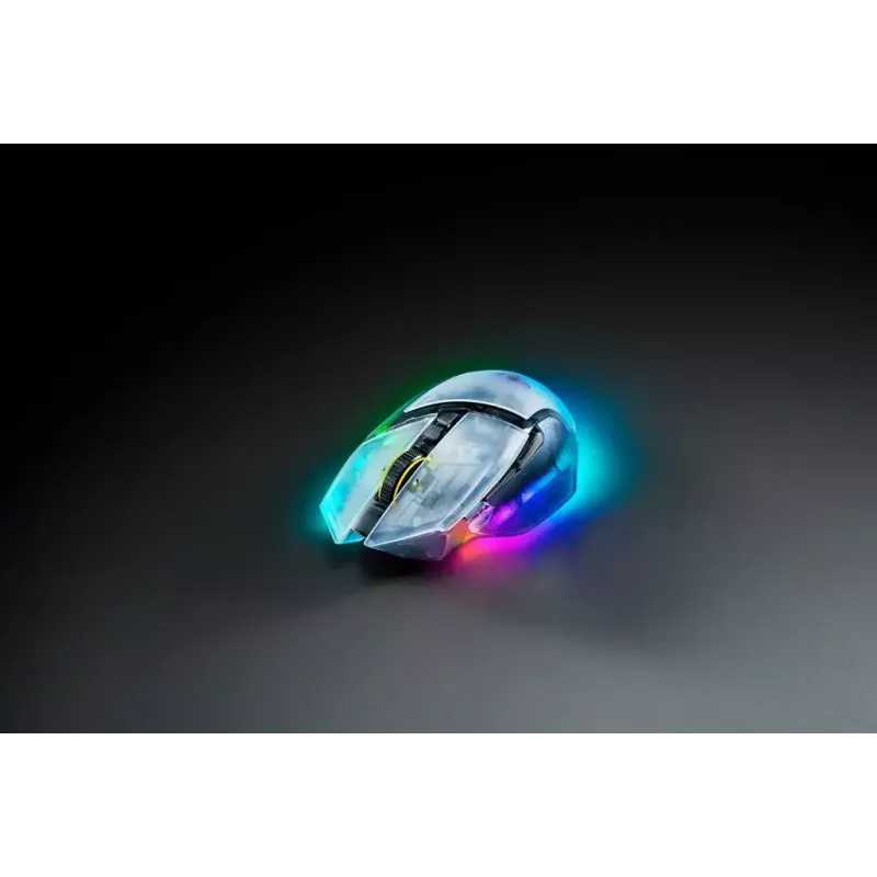 Gaming-Maus Razer Basilisk V3 Pro 35K Phantom White Edition — Gaming-Oberfläche optimiert für optische und Lasermäuse