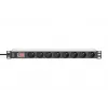 DIGITUS 1U Aluminium-PDU, rackmontierbar, 8x CEE 7/5 Nennleistung: 16A, 4000W, 250VAC 50/60Hz,