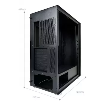 PC-Gehäuse LC-Power LC-8000B-ON Midi Tower Schwarz