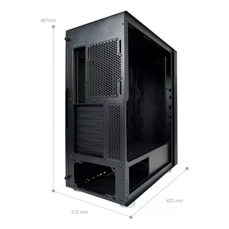 PC-Gehäuse LC-Power LC-8000B-ON Midi Tower Schwarz