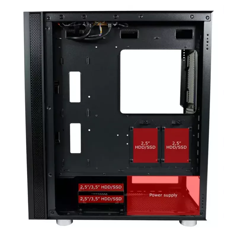 PC-Gehäuse LC-Power LC-8000B-ON Midi Tower Schwarz