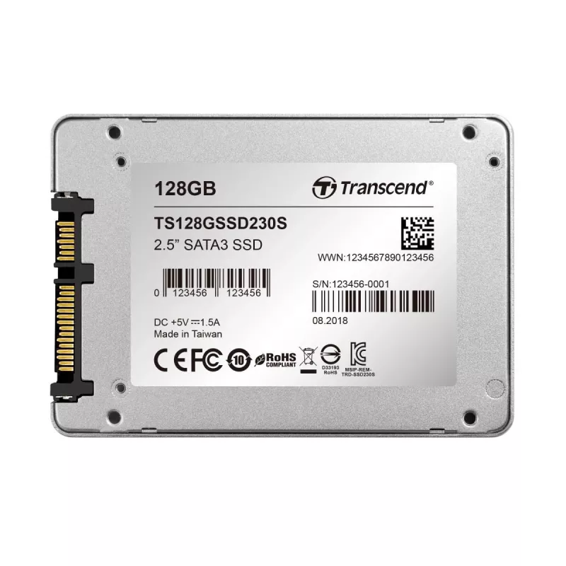 TRANSCEND SSD 230s 128GB 2,5 Zoll SATA III 6Gb/s TLC Aluminiumgehäuse