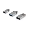 Equip USB-C OTG-Adapter, 3er-Pack, USB C, USB C, USB A, USB A, Micro-USB, USB C, Silber
