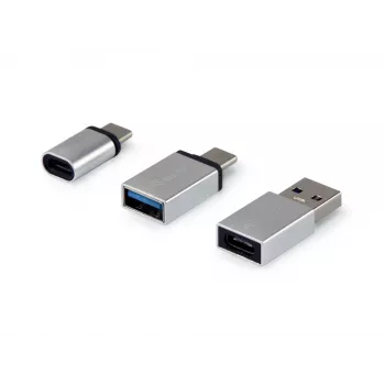 Equip USB-C OTG-Adapter, 3er-Pack, USB C, USB C, USB A, USB A, Micro-USB, USB C, Silber