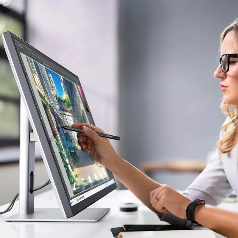 ALOGIC Desktop Monitor - Clarity Max Touch - 32in TouchScreen - 3840x2160 (4K UHD) mit USB-C Power Delivery und Webcam