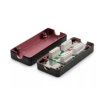 DIGITUS Junction Box CAT 7, 600 MHz LSA-Adern für AWG 22-26, geschirmt kompaktes Design, 26x35x80 mm