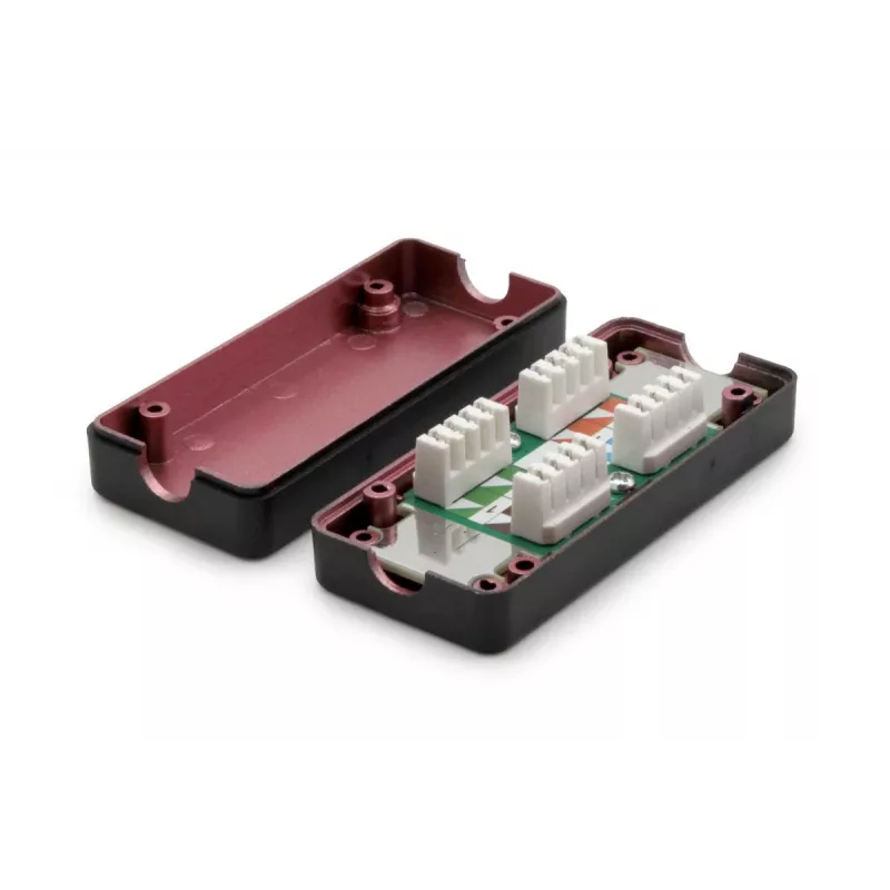 DIGITUS Junction Box CAT 7, 600 MHz LSA-Adern für AWG 22-26, geschirmt kompaktes Design, 26x35x80 mm