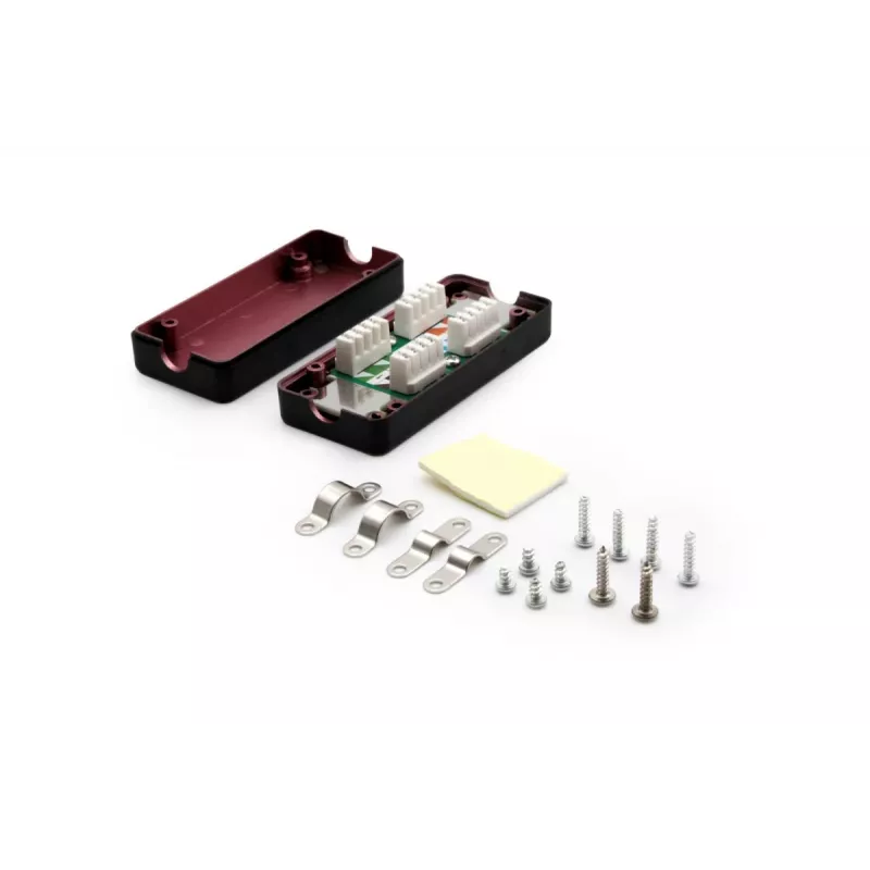 DIGITUS Junction Box CAT 7, 600 MHz LSA-Adern für AWG 22-26, geschirmt kompaktes Design, 26x35x80 mm