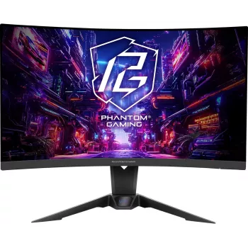ASROCK Gaming Monitor - Pg27qrt2a - 27in - 2560 X 1440 QHD - Curved 180Hz - Schwarz