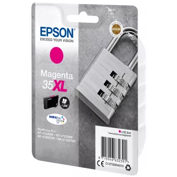 Epson Padlock Einzelpackung Magenta 35XL DURABrite Ultra Tinte, Hohe (XL) Reichweite, Magenta, Pigmenttinte, 20,3 ml, 1 Stück, 1900 Seiten