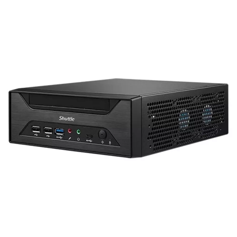 Shuttle XPC slim Barebone XH610 - S1700, Intel H610, 1xDP, 1xHDMI, 1x VGA, 2x COM (RS232), 2x LAN (2,5G und 1G), 1x slim 5,25 Zoll, 2x 3,5 Zoll, 2x M.2, 24/7 Dauerbetrieb