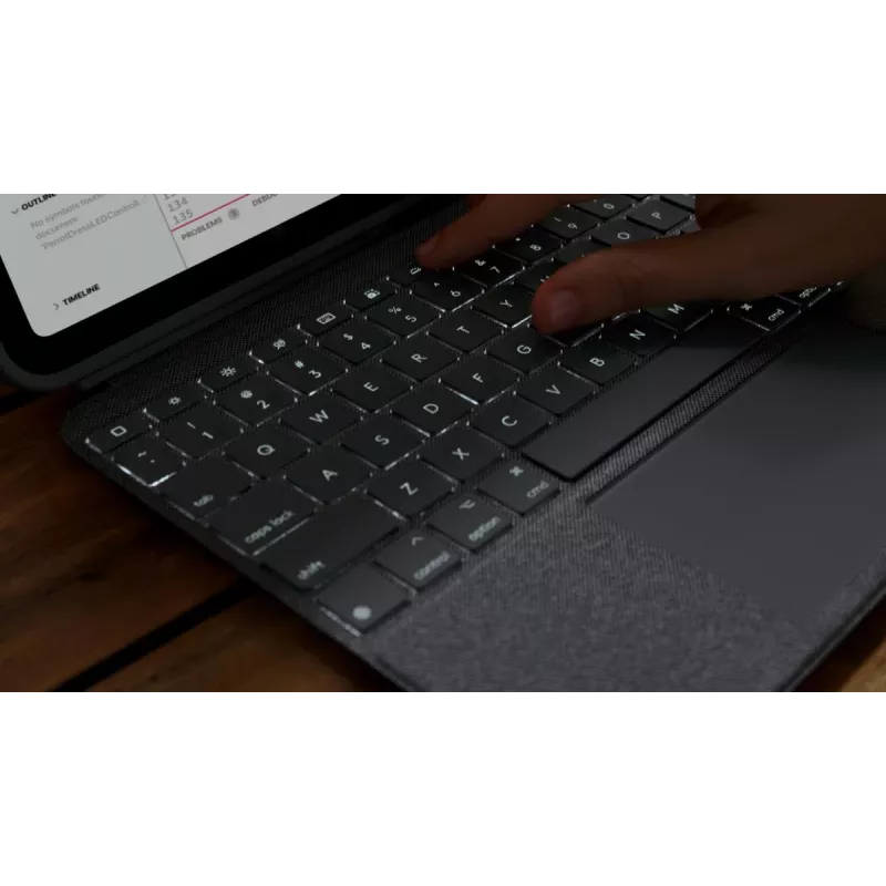 LOGITECH Combo Touch für iPad (10. Generation) - Oxford Grau - Qwerty UK