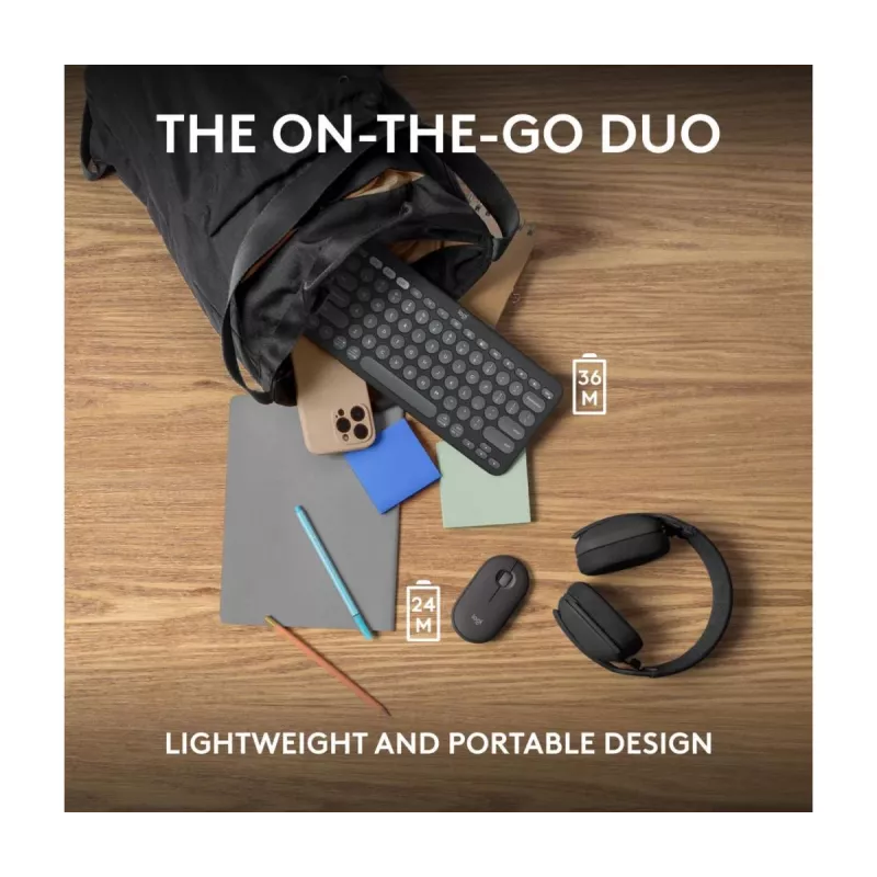 LOGITECH Pebble 2 Combo For Tonal Graphite Qwerty US