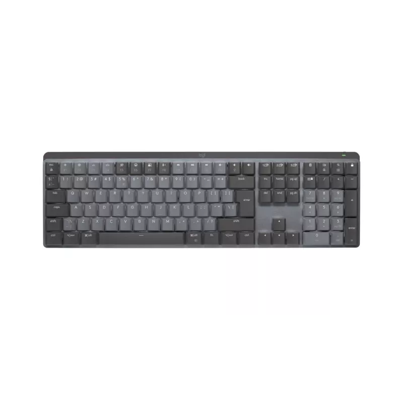 LOGITECH MX Mechanical Kabellose beleuchtete Performance-Tastatur – Graphite, US International, QWERTY, taktil, leise