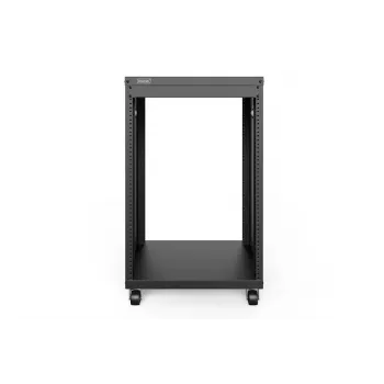 DIGITUS 16U AVS-Rack 780x507x460 mm Gewindebohrungen Rollen schwarz
