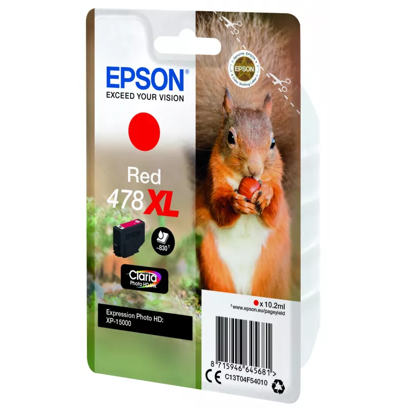 Epson Squirrel Einzelpackung Rot 478XL Claria Photo HD Tinte