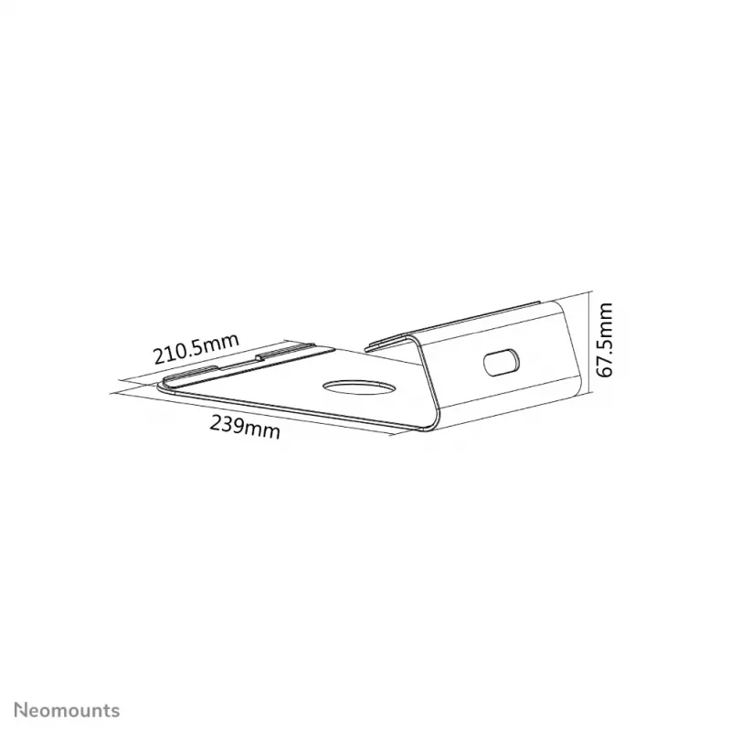 Neomounts NSLS025 Laptop-Ständer 10-17 Zoll - universal, Laptop-Ständer, Silber, Aluminium, 25,4 cm (10 Zoll), 43,2 cm (17 Zoll), 5 kg