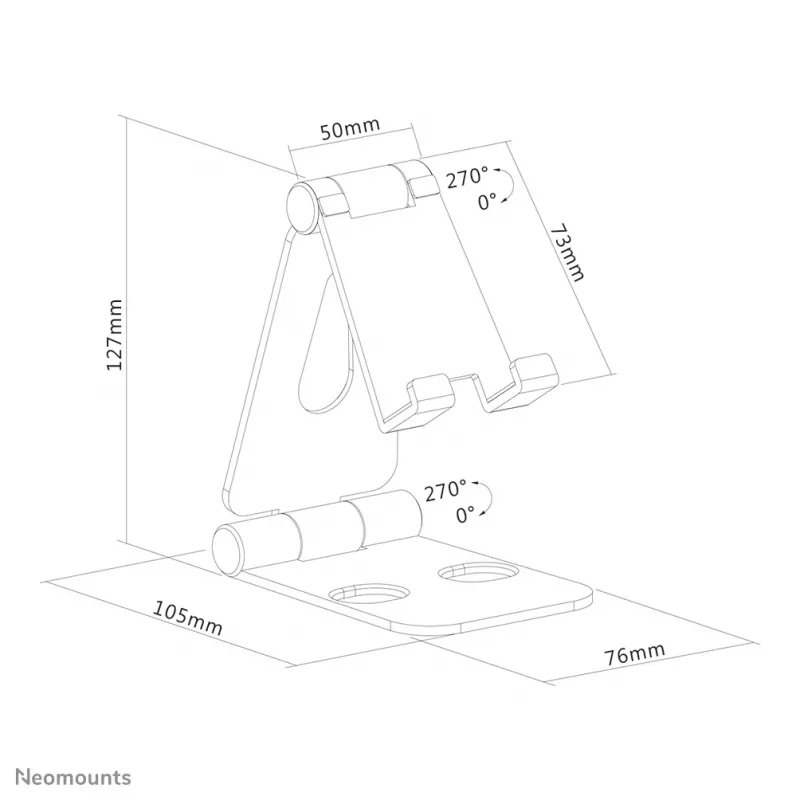 Neomounts DS10-160SL1 Handyhalter bis 7 Zoll - klappbar - universell