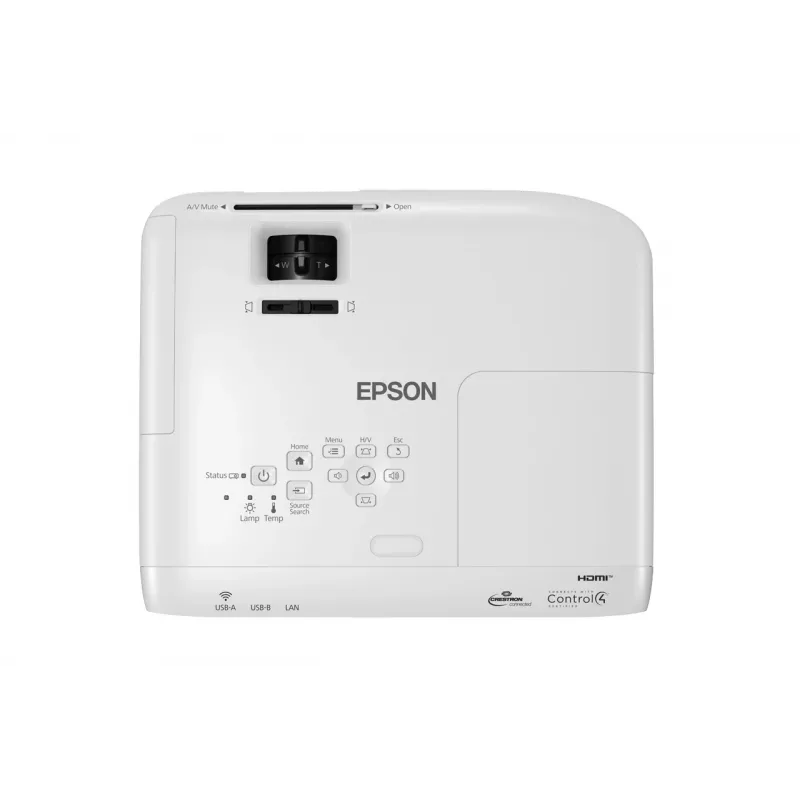 Desktop-Projektor Epson EB-W49 — 3LCD, WXGA 1280×800, 3800 ANSI lm, 16:10, 1,2-facher manueller Zoom, 2,7 kg, weiß