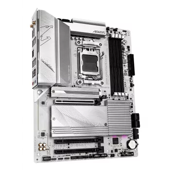 GIGABYTE B650 AORUS ELITE AX ICE Mainboard - Unterstützt AMD Ryzen 9000 CPUs, 12+2+2 Phasen digitales VRM, bis zu 8000 MHz DDR5 (OC), 1xPCIe 5.0 + 2xPCIe 4.0 M.2, Wi-Fi 6E, 2.5GbE LAN, USB 3.2 Gen 2x2