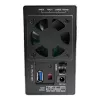 LC-POWER Lc-35u3-raid-2, Externes 2-fach 3.5-Zoll-Festplattengehäuse mit RAID, Aluminium, Schwarz