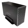 LC-POWER Lc-35u3-raid-2, Externes 2-fach 3.5-Zoll-Festplattengehäuse mit RAID, Aluminium, Schwarz