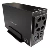LC-POWER Lc-35u3-raid-2, Externes 2-fach 3.5-Zoll-Festplattengehäuse mit RAID, Aluminium, Schwarz