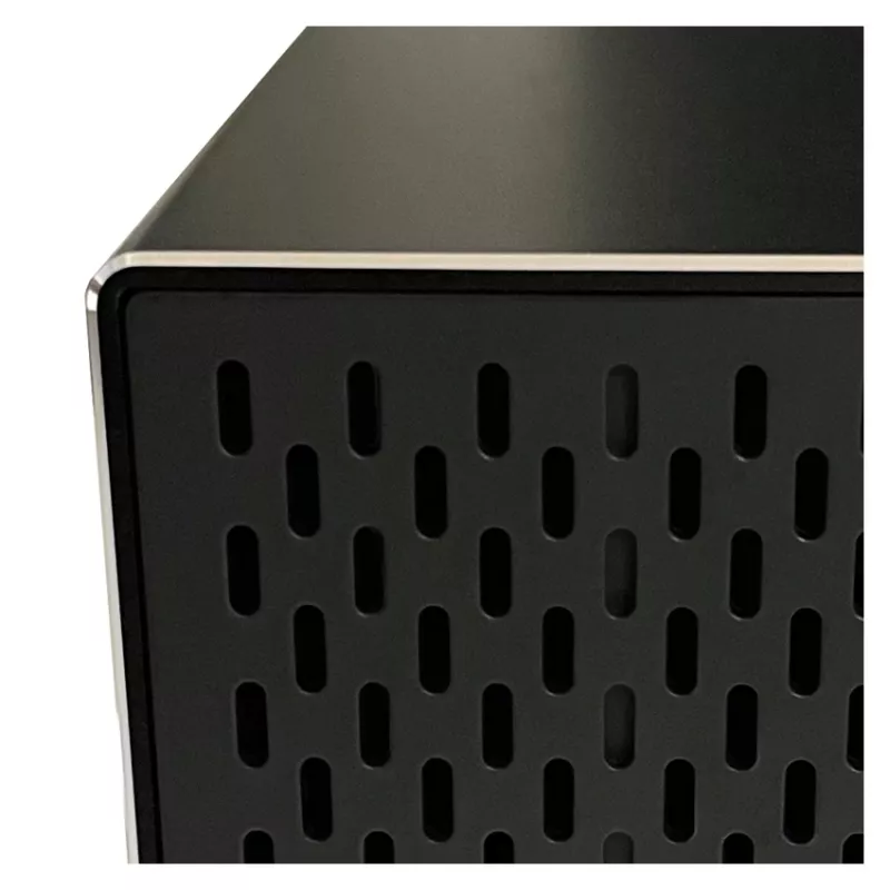 LC-POWER Lc-35u3-raid-2, Externes 2-fach 3.5-Zoll-Festplattengehäuse mit RAID, Aluminium, Schwarz