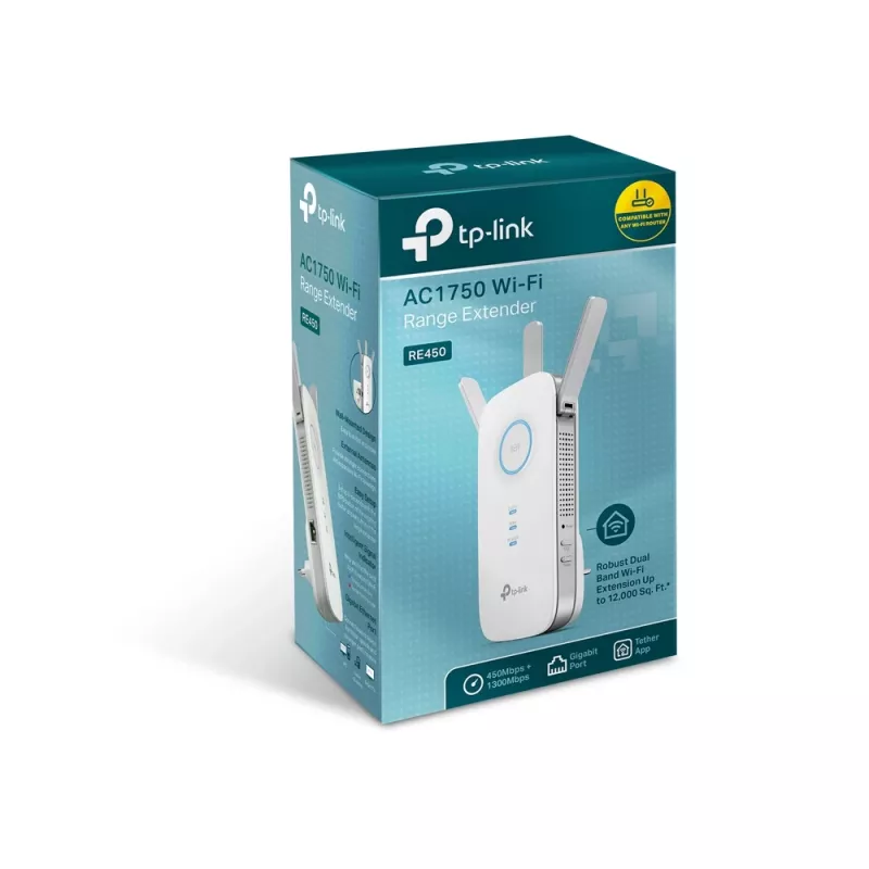 TP-Link RE450 Netzwerk-Sender und -Empfänger Weiß 10, 100, 1000 Mbit/s
