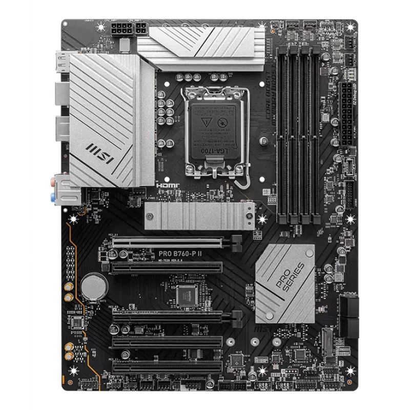 Motherboard MSI PRO B760‑P II ATX – Intel B760, LGA 1700, DDR5, 4x DIMM, 256 GB, 2.5Gb LAN, HDMI 2.1, 2x M.2