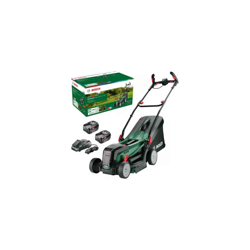 Bosch 37-550 Handrasenmäher Batterie Schwarz, Grün