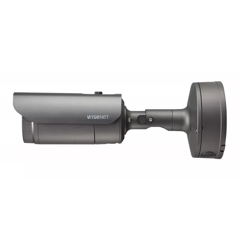 Hanwha Vision WiseNet X XNO-6080R Bullet-IP-Kamera für den Außenbereich, 2 MP, 2,8-12 mm, Tag/Nacht, vandalismusresistent, grau