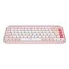 LOGITECH Wireless Tastatur - Pop Icon Keys - Rose & Off White Qwerty Uk