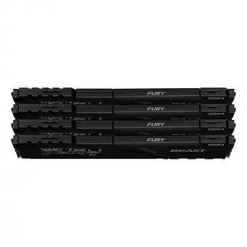 Kingston Technology FURY Beast 128GB 3600MT/s DDR4 CL18 DIMM (Kit of 4) Schwarz