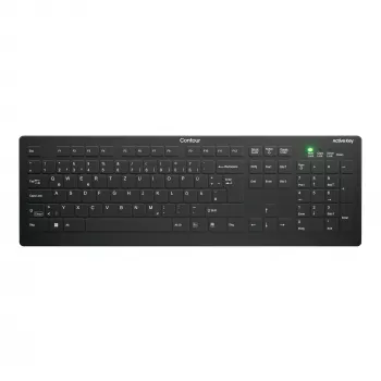 Contour Design Active Key Contour QuickClean Medical Keyboard abnehmbare Abdeckung Vollformat Wireless Schwarz DE C8112