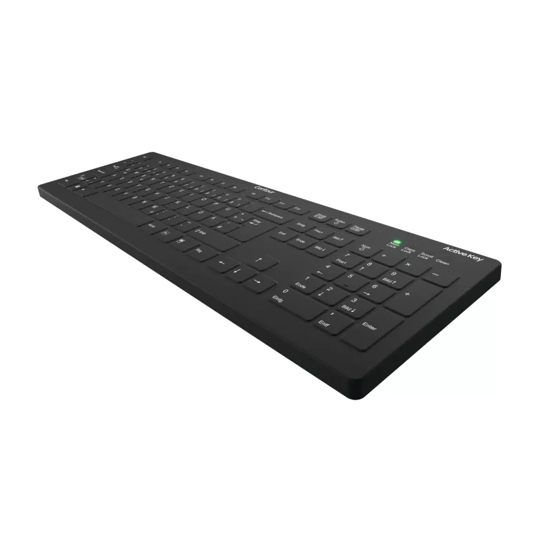 Contour Design Active Key Contour QuickClean Medical Keyboard abnehmbare Abdeckung Vollformat Wireless Schwarz DE C8112