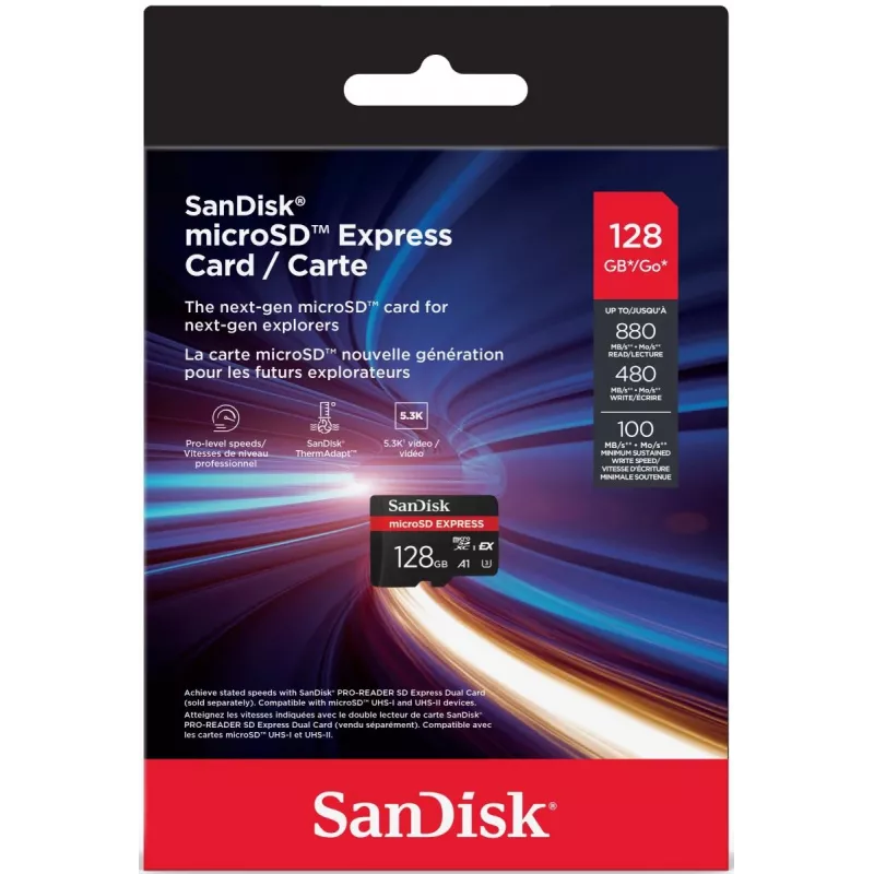 MicroSD-Karte SanDisk 128 GB UHS-I Express SDSQXFN-128G-GN4NN