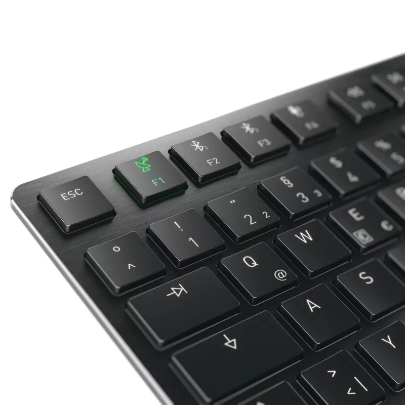 CHERRY KW X ULP 2.0 MINI Tastatur Home/Office USB + RF Wireless + Bluetooth QWERTZ Deutsch Schwarz