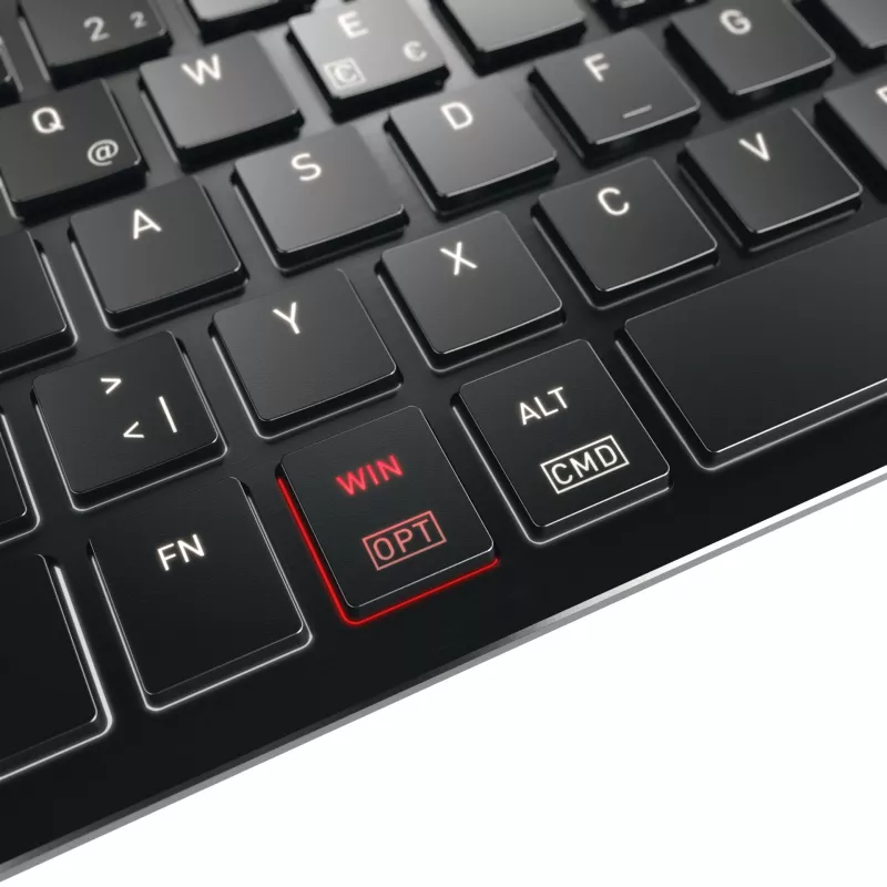 CHERRY KW X ULP 2.0 MINI Tastatur Home/Office USB + RF Wireless + Bluetooth QWERTZ Deutsch Schwarz