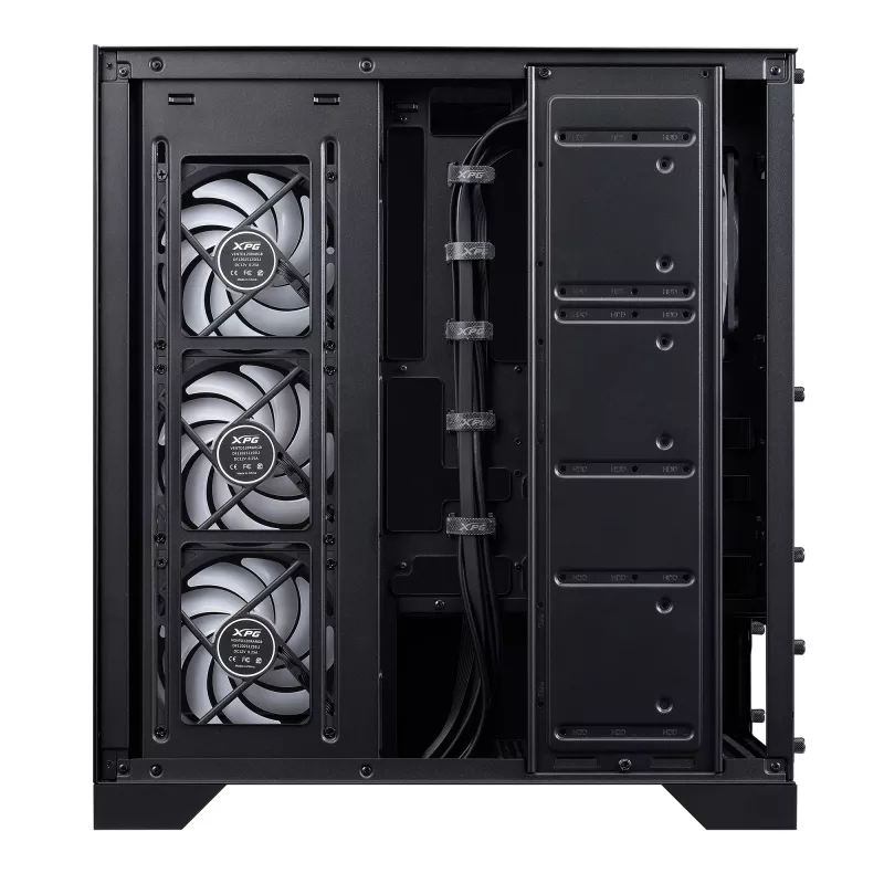 XPG INVADER X BTF MID-TOWER-Gehäuse Schwarz, Midi Tower, PC, Schwarz, ATX, micro ATX, Mini-ATX, SPCC, Temperglas, 17,5 cm