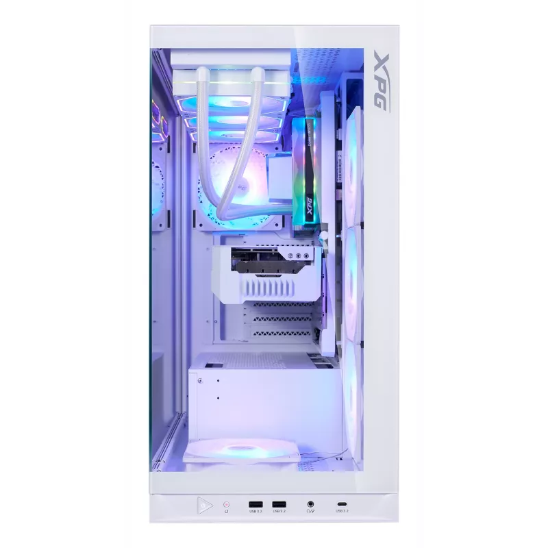 XPG INVADER X BTF MID-TOWER-GEHÄUSE Weiß, Midi-Tower, PC, Weiß, ATX, micro ATX, Mini-ATX, SPCC, Temperglas, 17,5 cm